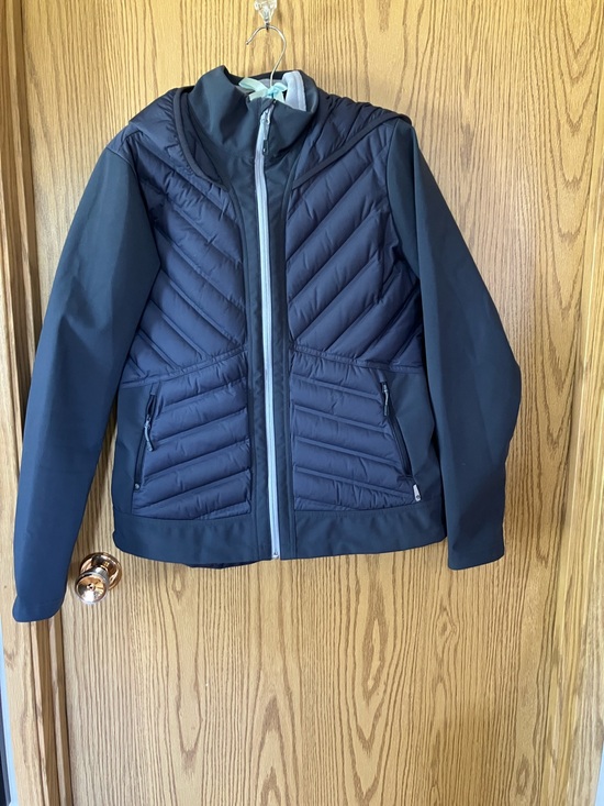 Mountain Hardwear Jackets & Blazers - Mountain Hardware Navy Quilted Hybrid Jacket - Light Gray Zip